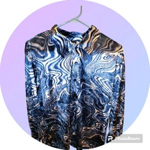 Hoax Clothing Vintage Retro Style Long Sleeve Button Down Shirt